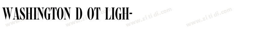 Washington D OT Ligh字体转换